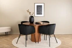 Bianca Rundt Spisebord Med 4stk Berit Spisestol