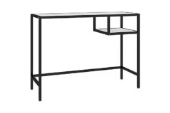 Databord Hvit Marmor 100x36x74 Cm Herdet Glass