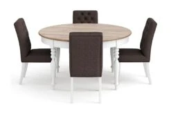 Glover Spisebord 150 Cm Rund Med 4 Jenny Spisestoler