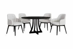 Hollan Spisegruppe Rund Hvit|Svart