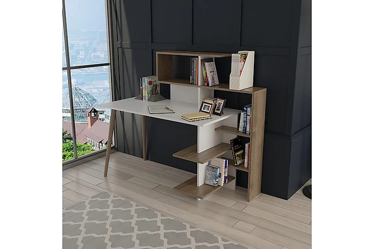 Hungirr Skrivebord 141,8x121,4x141,8 Cm Med Oppbevaring - Bilde 5