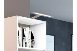 Kylien Skrivebord 125 Cm LED-belysning Med Bokhylle Hvit LED