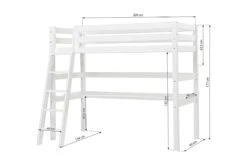 Ljunga Seng Med Stige Og Bordplate 209 Cm