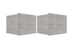 Nattbord 2 Stk Betonggrå 40x30x30 Cm Sponplate