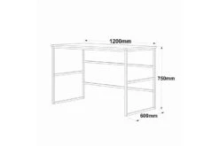Parythe Skrivebord 120x75x120 Cm Med Oppbevaring