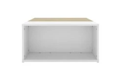 Salongbord Hvit Og Sonoma Eik 90x67x33 Cm Sponplate