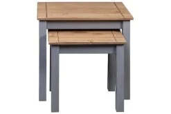 Stablebord 2 Stk Grå Heltre Furu Panama Range