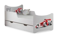 Wiggly Barneseng Med Oppbevaring Inkl. Madrass